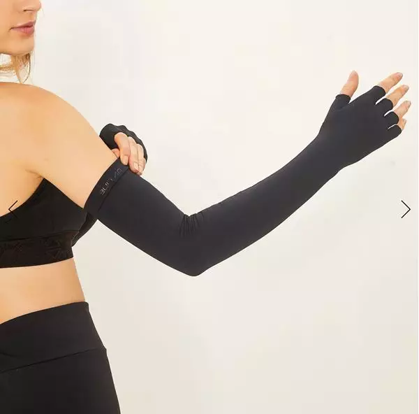 Luva UV Extra Longa Com Proteção Solar � Preto