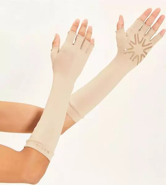 Luva UV Longa Com Proteção Solar � CHOCOLATE