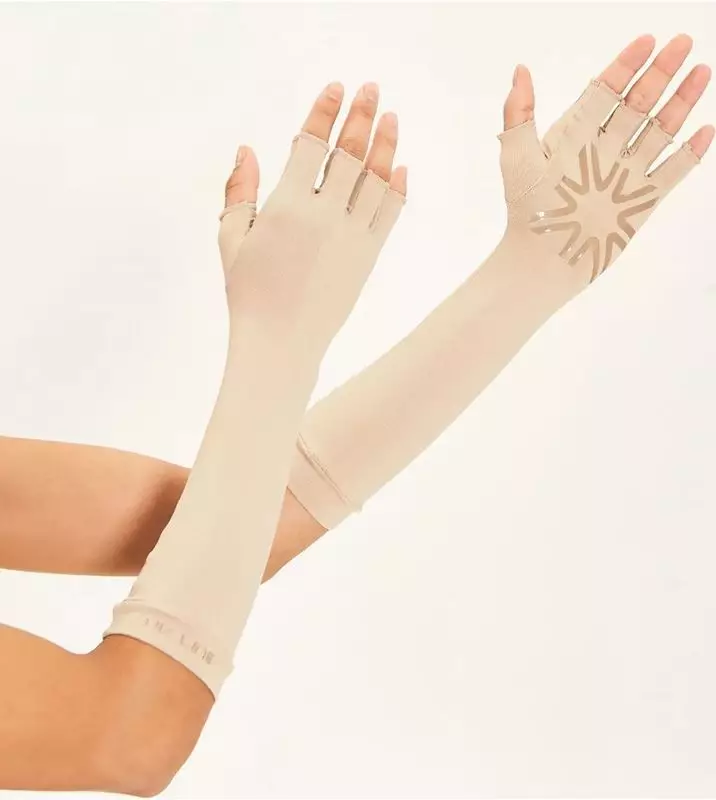 Luva UV Longa Com Proteção Solar � CHOCOLATE