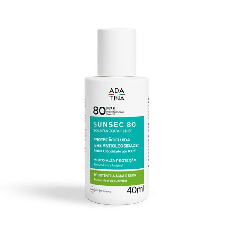 Protetor Solar Facial  Antioleosidade - Sunsec Acqua Fluid FPS 80 40ml