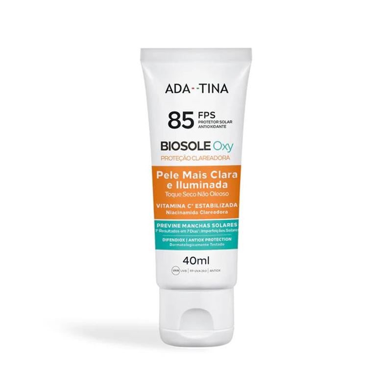 Protetor Solar Facial Clareador Anti-Calor 2x Mais Rápido � Biosole Oxy FPS 85  40ml