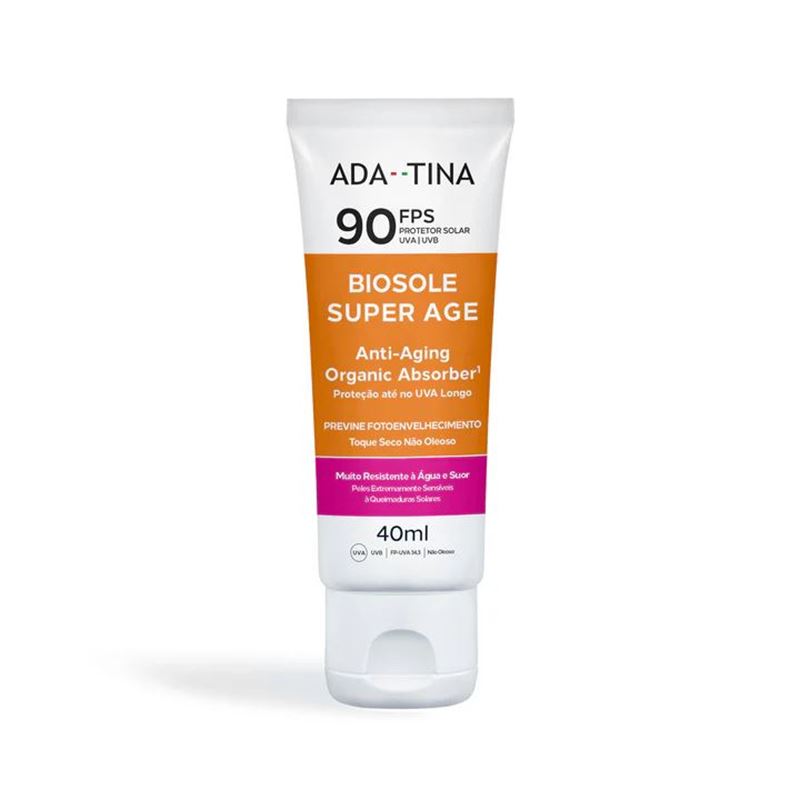 Protetor Solar 12HS Anti-Idade Toque Seco Anti-Calor � Biosole Super Age FPS 90 40ml 