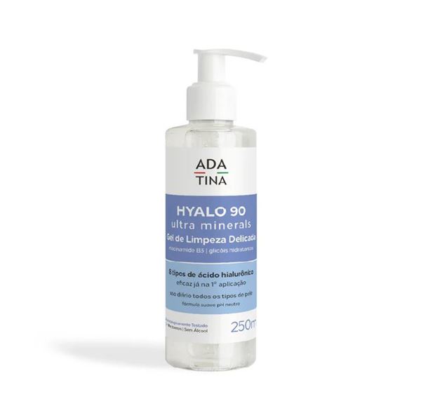 Gel de Limpeza Facial Hidratante Para Todos os Tipos de Pele � Hyalo 90 Ultra Minerals 250ml 