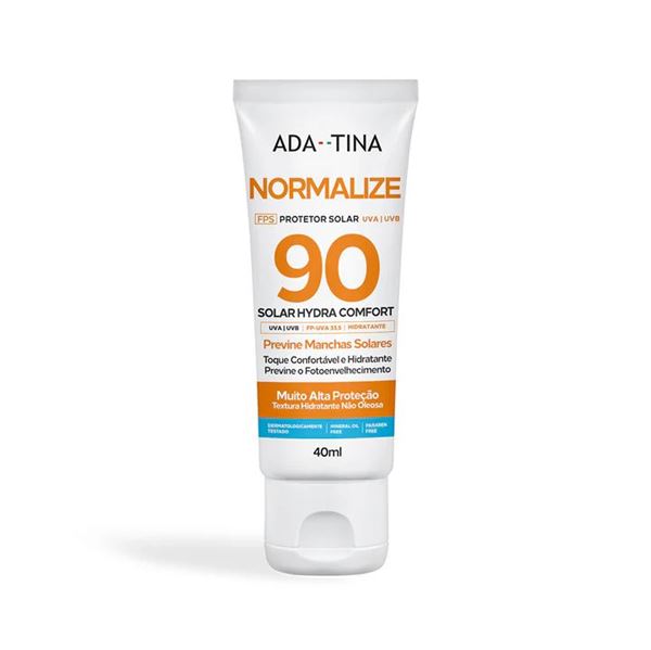 Protetor Solar Facial 12HS Melasma Defense UVA-1 Ultra Longo � Normalize Solar Hydra Comfort FPS 90 40ml 