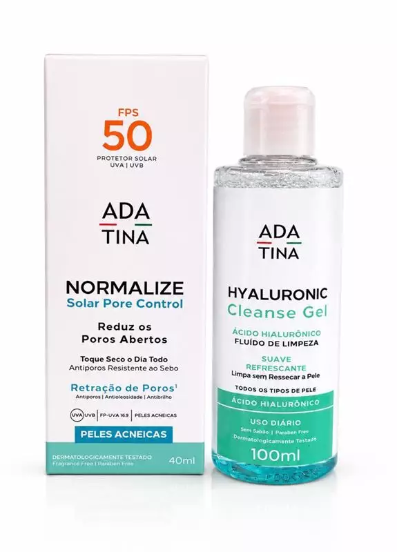 Normalize Solar Pore Control FPS 50 - Protetor Solar 40ml + Limpeza Hyaluronic 100ml
