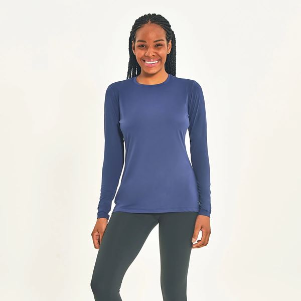 Camisa UV Feminina Com Proteção Solar Uvpro Marinho