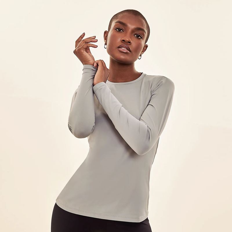 Camisa UV Feminina Com Proteção Solar Uvpro � Cinza