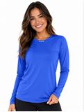 Camisa UV Feminina Com Proteção Solar Uvpro � Azul Bic