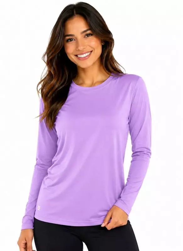 Camisa UV Feminina Com Proteção Solar Uvpro � Fúcsia 