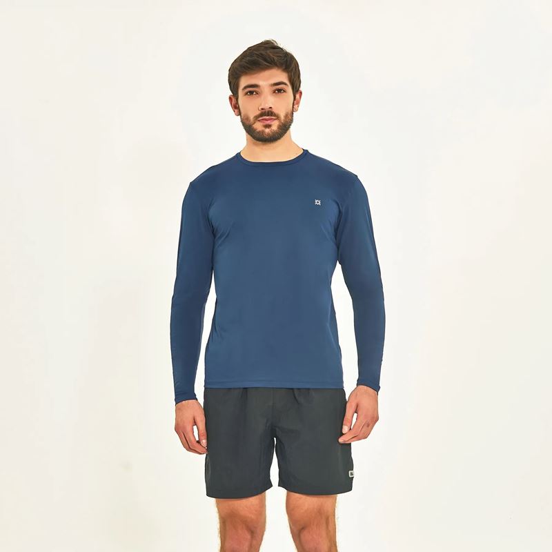 Camisa UV Masculino Com Proteção Solar Uvpro Marinho