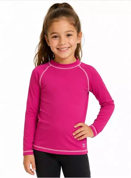 Camiseta UV Colors Infantil Com Proteção Solar � Rosa Shock 