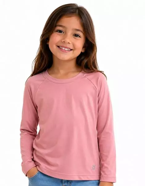 Camiseta UV Infantil Com Proteção Solar � Rose
