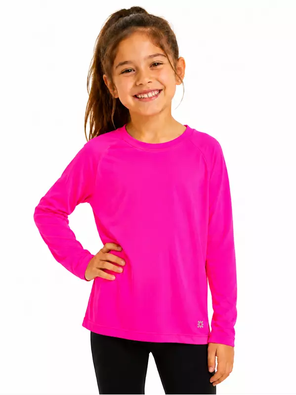 Camiseta UV Infantil Com Proteção Solar � Pink Fluor
