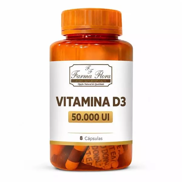Vitamina D3 50.000UI 8 cápsulas 