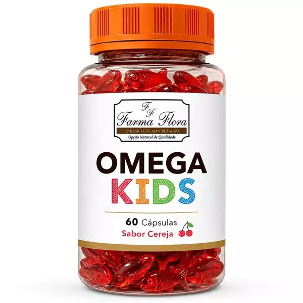 Ômega Kids 450mg Mastigável Sabor Cereja 60 cápsulas