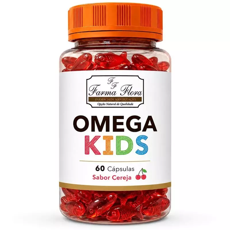 Ômega Kids 450mg Mastigável Sabor Cereja 60 cápsulas